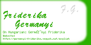 friderika germanyi business card
